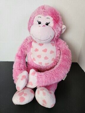 Pink Monkey Hearts Build A Bear Plush Hugs Fur You Monkey